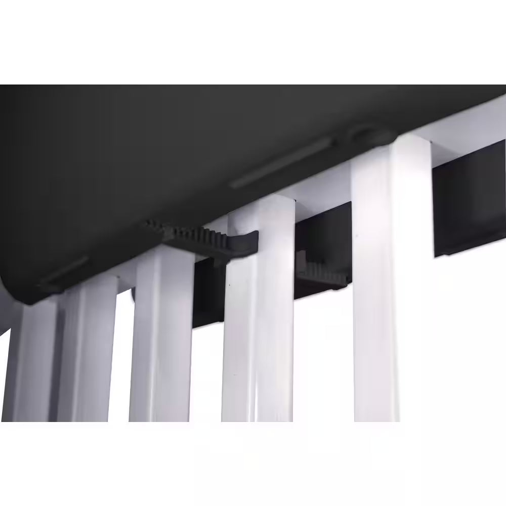 Bloomers Series 10 In. L X 24 In. W X 11 In. H Charcoal Resin Weatherproof Deck and Porch Rail Planter, Drainage Holes