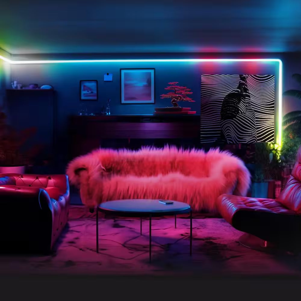 16 Ft. Smart Multi-Color RGBW Wi-Fi Plug-In Neon Flex Integrated LED Strip Light Works with Alexa/Google/Homekit/Siri