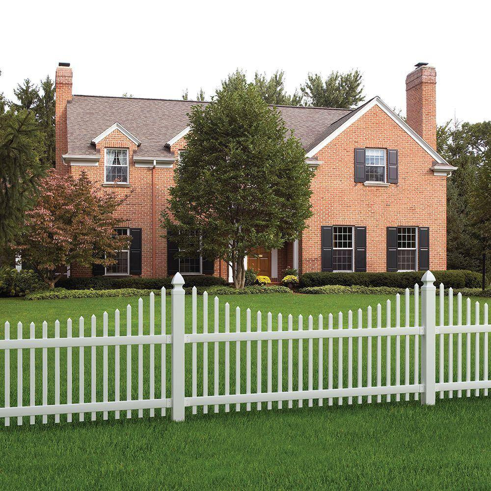 White Vinyl Fence Bracket Kit (2-Pack)