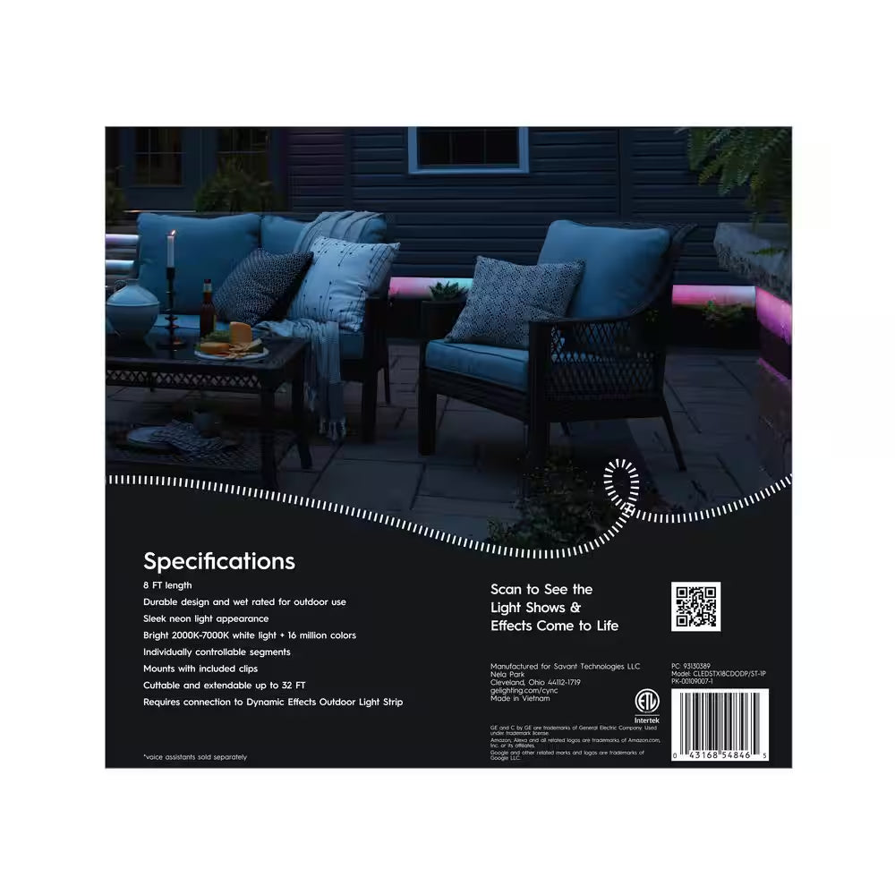 8 Ft. Outdoor Premium Strip Light Extension