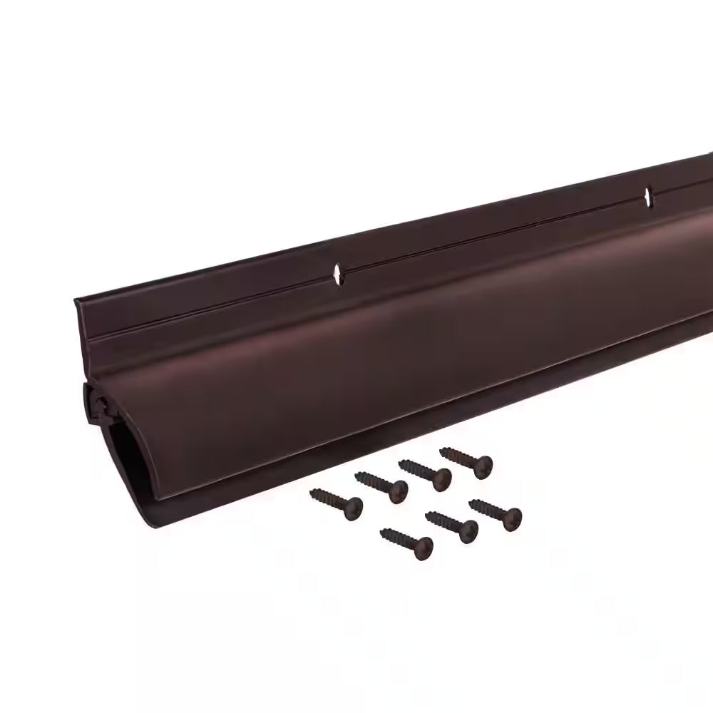 DB037 1.875 In. X 36 In. Vinyl Insert with Drip Cap Bronze Door Sweep