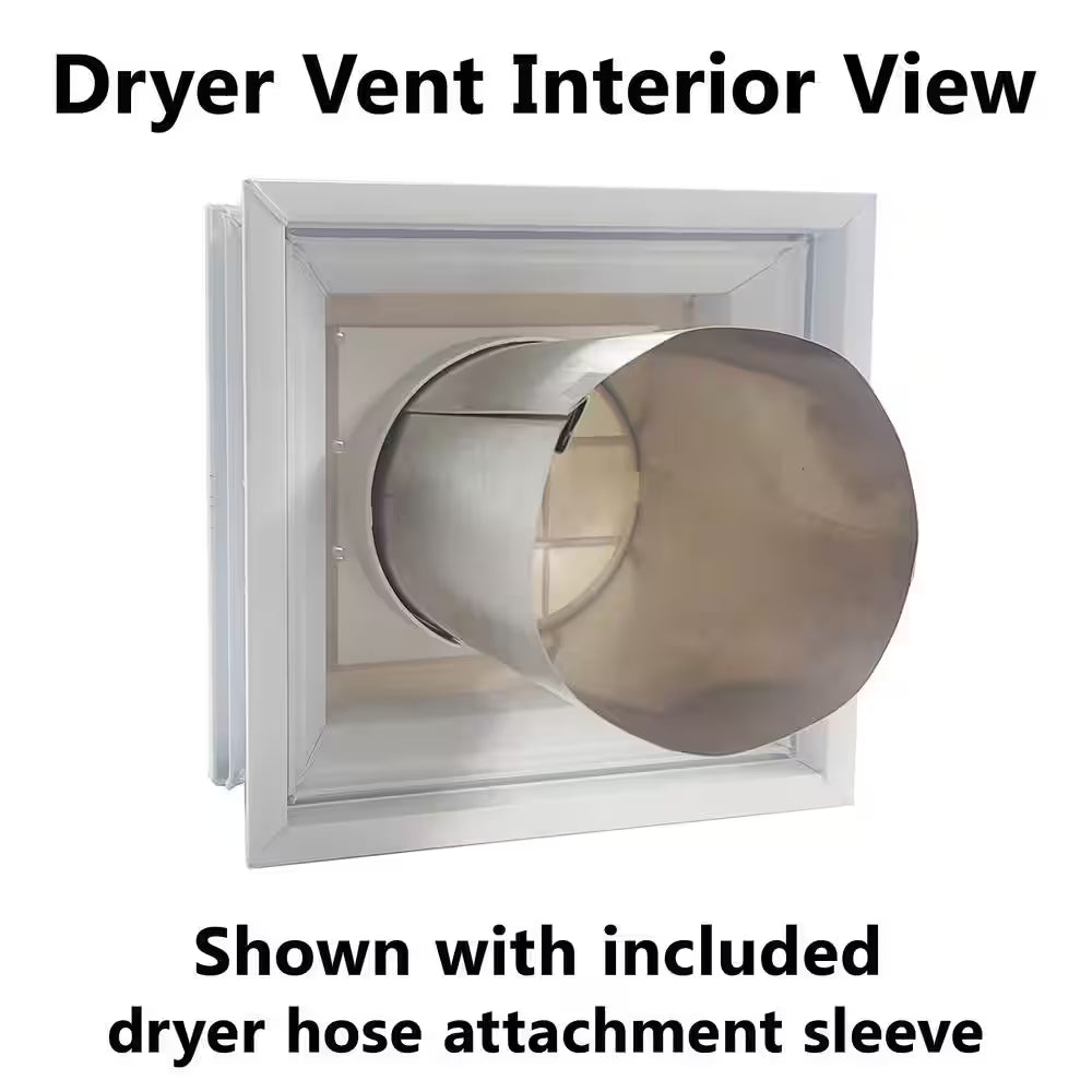 31 In. X 13.5 In. X 3.125 In. Frameless Wave Pattern Glass Block Window with Dryer Vent