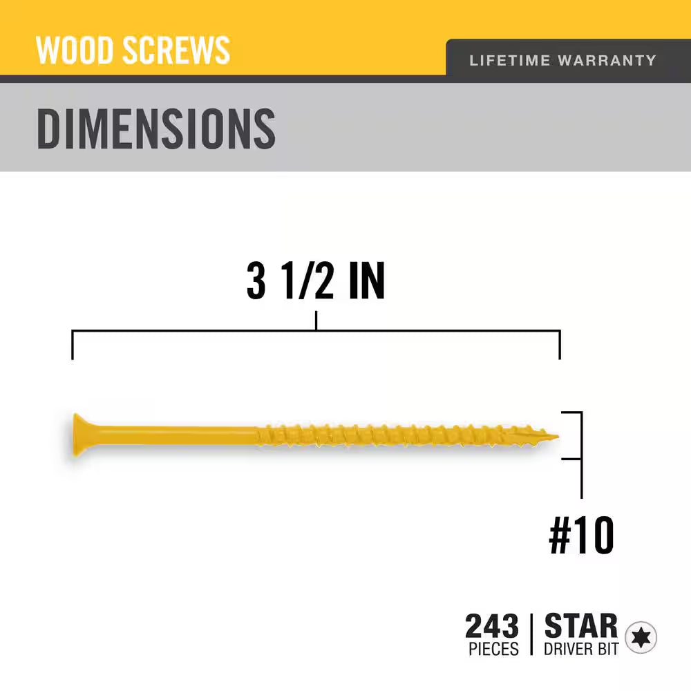 #10 X 3-1/2 In. Tan Torx Flat-Head Wood Deck Screw (5 Lbs. / 280-Piece)