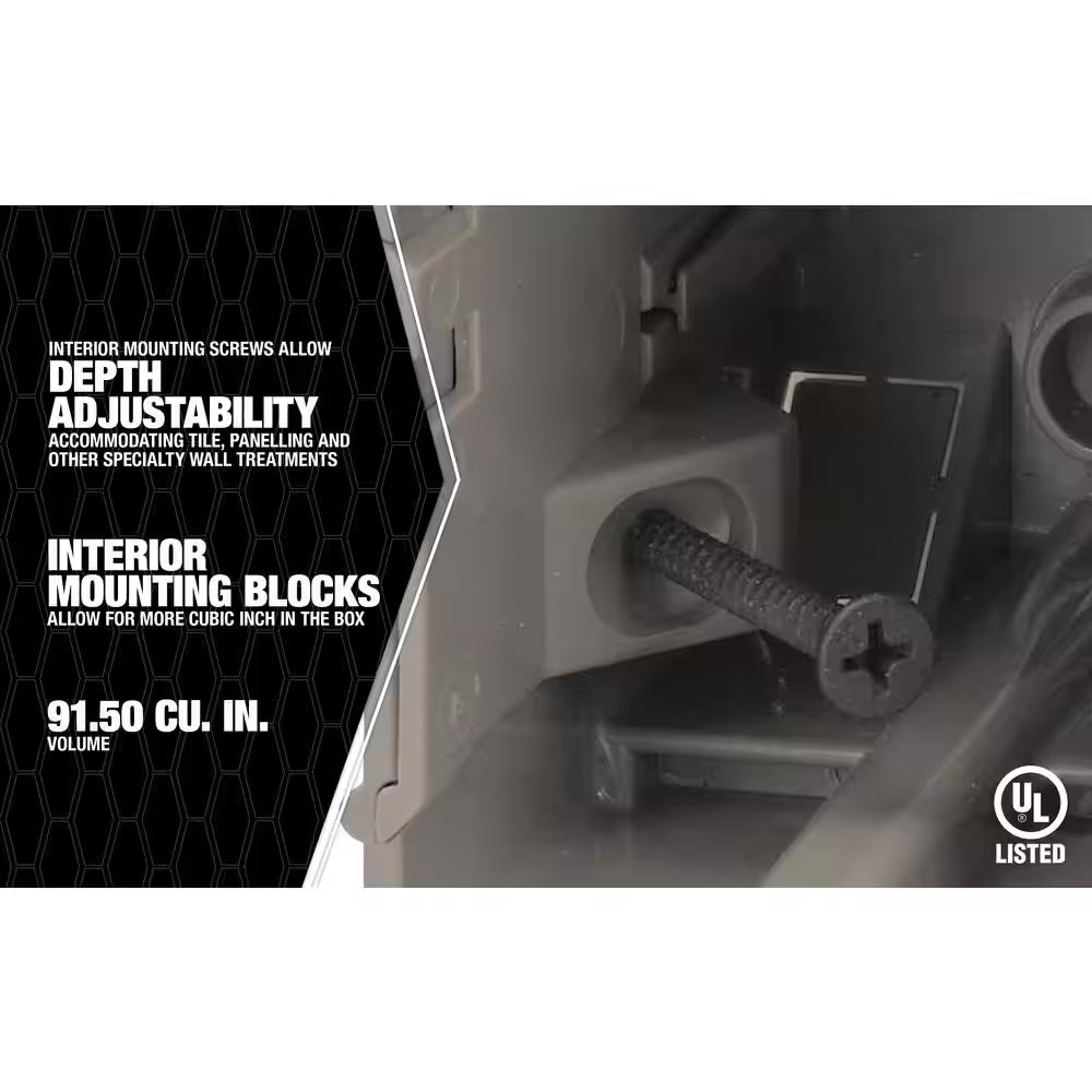 Smart Box 5-Gang Multi-Mount Adjustable Depth Device Box