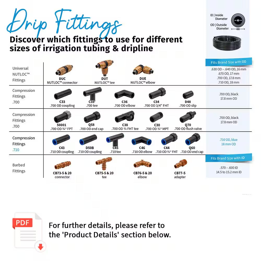 1/2 In. (0.600 In. I.D. X 0.700 In. O.D.) X 100 Ft. Brown Blank Poly Tubing for Drip Irrigation
