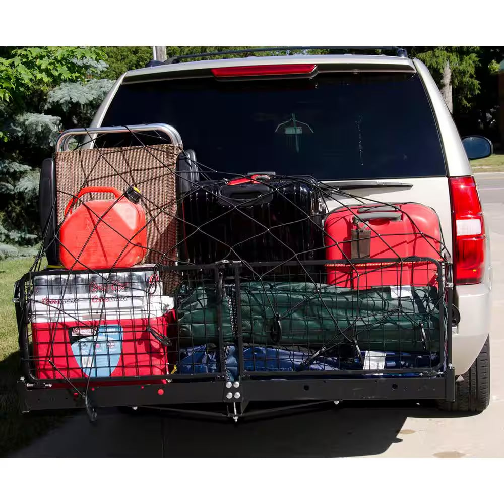 500 Lb. Capacity 60 In. X 20 In. Steel Folding Hitch Cargo Carrier for 2 In. Receiver
