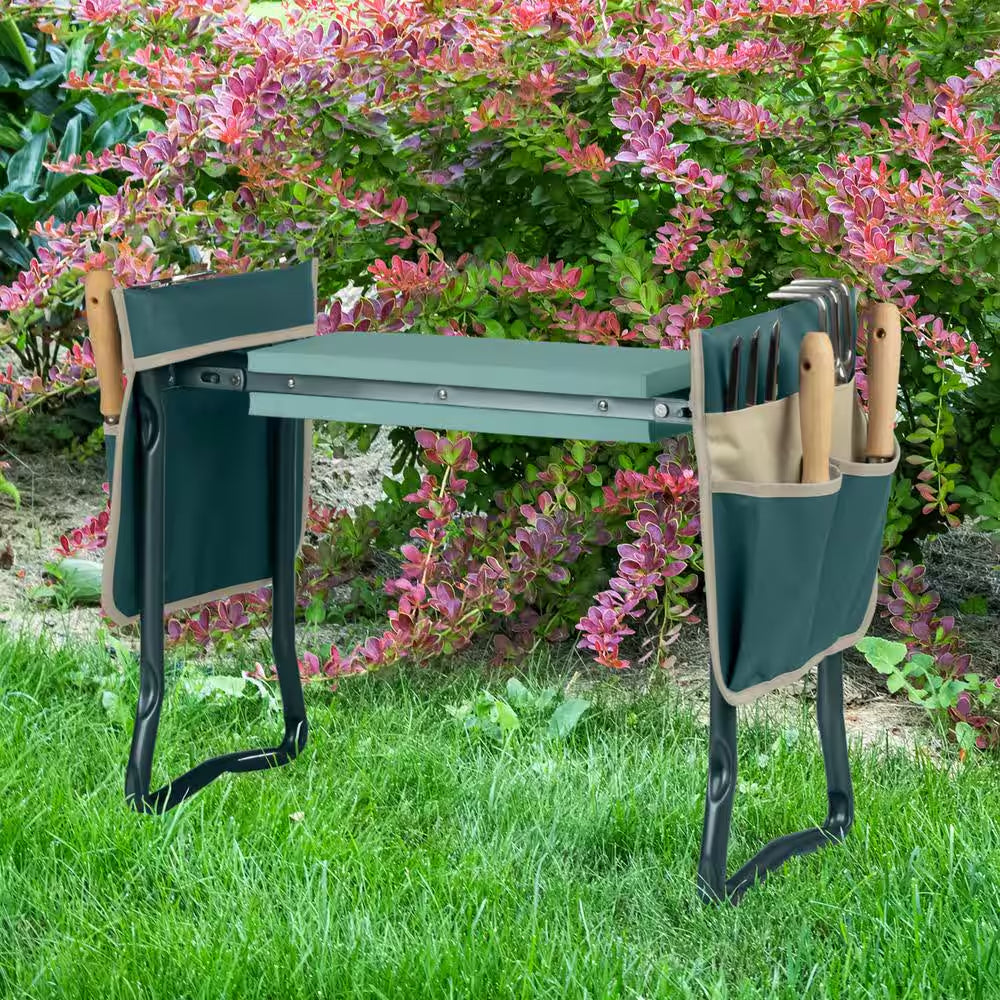 Gardening Kneeling Bench with Tool Pouches