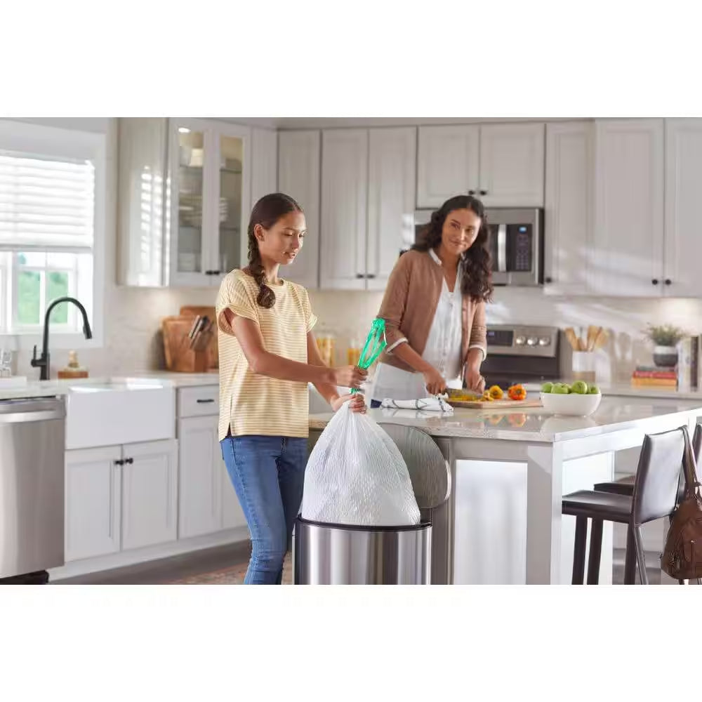 13 Gallon White Rodent Repellent Tall Kitchen Trash Bags (140-Count)