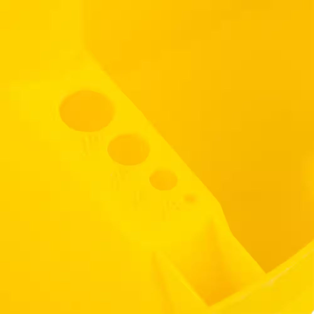 10.25 In. 4-Compartment Bucket Stacker Small Parts Organizer for Bucket Storage in Yellow