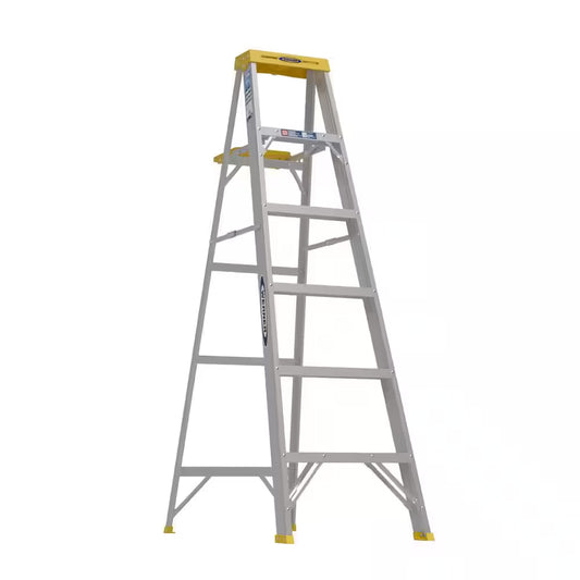 6 Ft. Aluminum Step Ladder (10 Ft. Reach Height) with 250 Lb. Load Capacity Type I Duty Rating