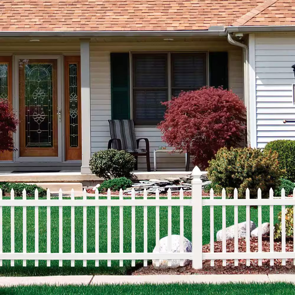 5 In. X 5 In. X 8 Ft. White Vinyl Fence Post