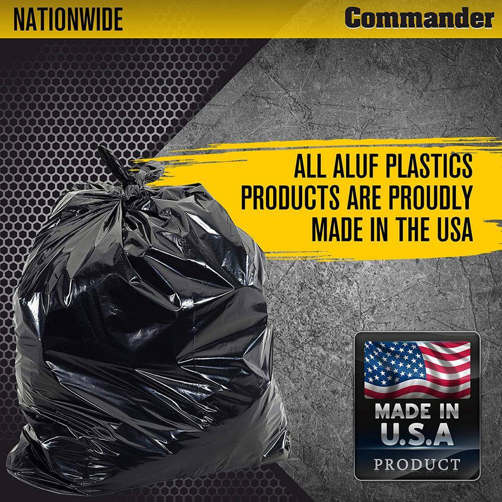 33 In. X 45 In. 42 Gal. Black Heavy-Duty Trash Bags (Pack of 20) 3 Mil for Home Kitchen Lawn and Contractor(Pack of 20)