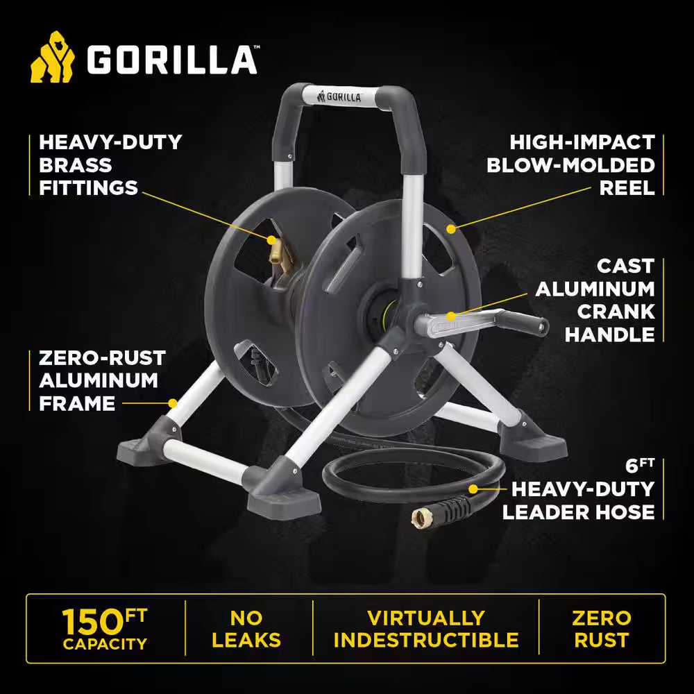 150 Ft. Aluminum Zero Rust Hose Reel