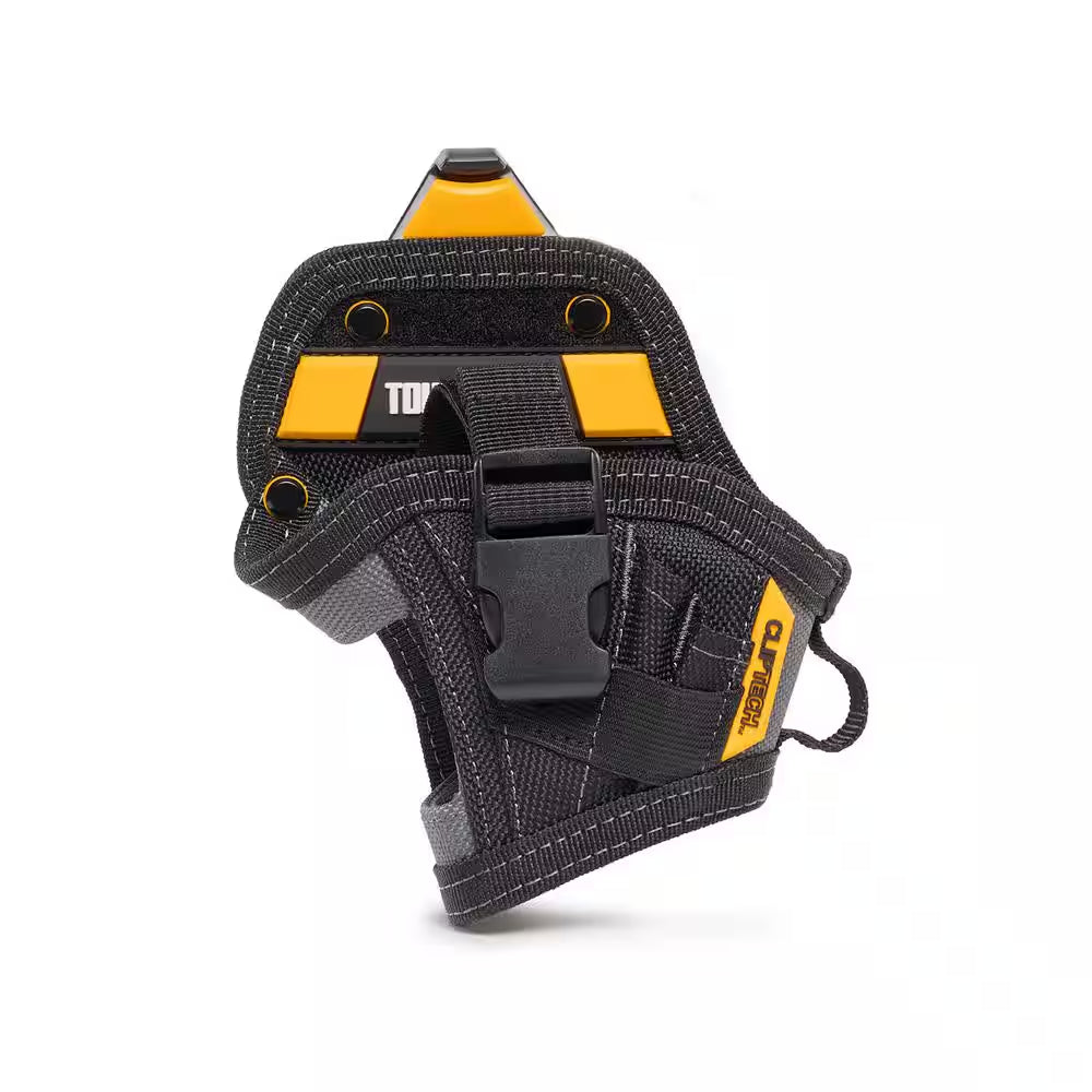 Compact Drill Holster in Black with Cliptech Hub, Drill-Bit Pockets and Robust Rivet-Reinforced Construction