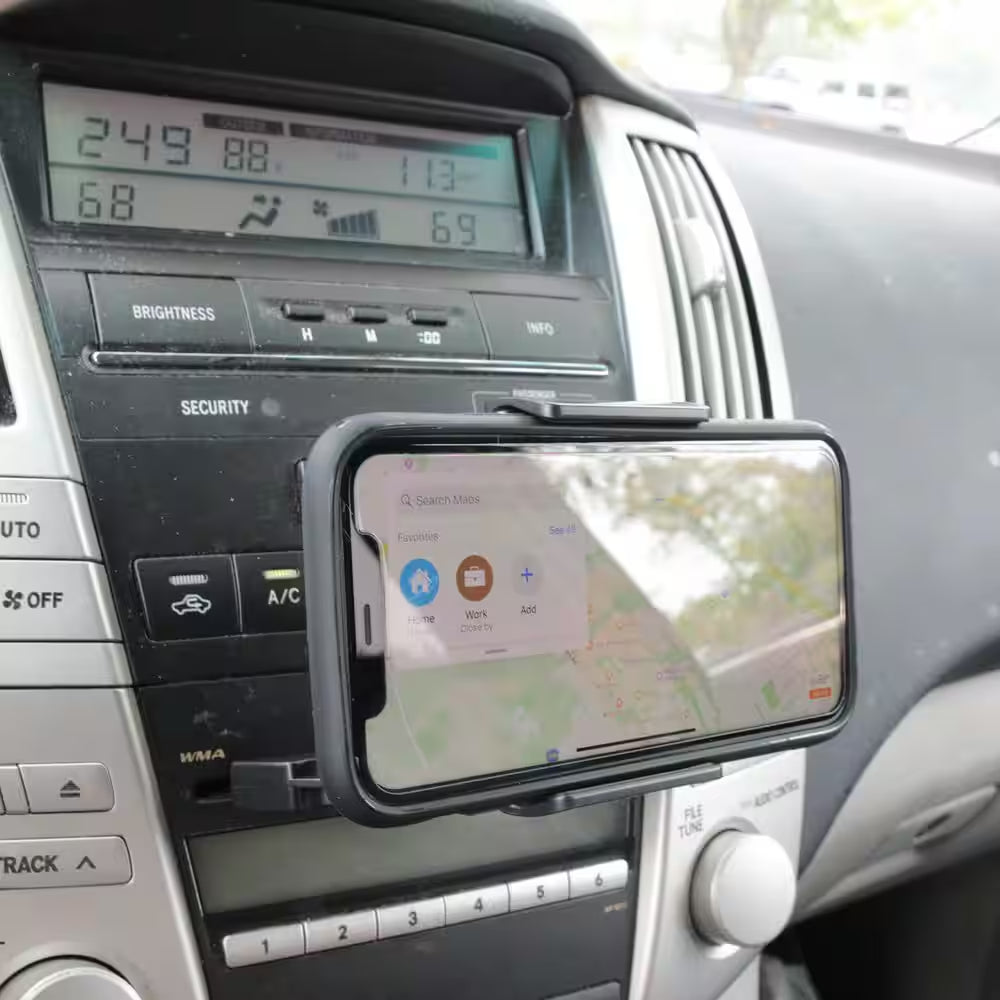 Universal CD Slot Phone Mount, Adjusts 360-Degrees