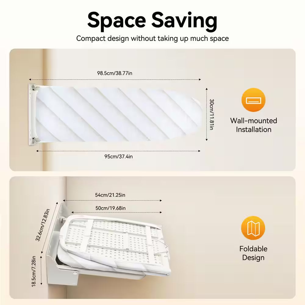 180° Rotatable Wall-Mounted Folding Ironing Board