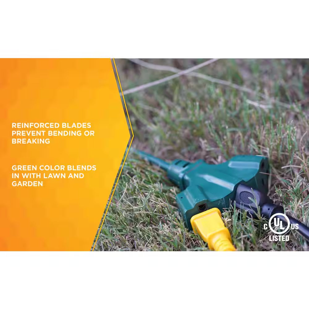 8 Ft. 16/3 SJTW Tri-Source (Multi-Outlet) Yard Master Outdoor Extension Cord