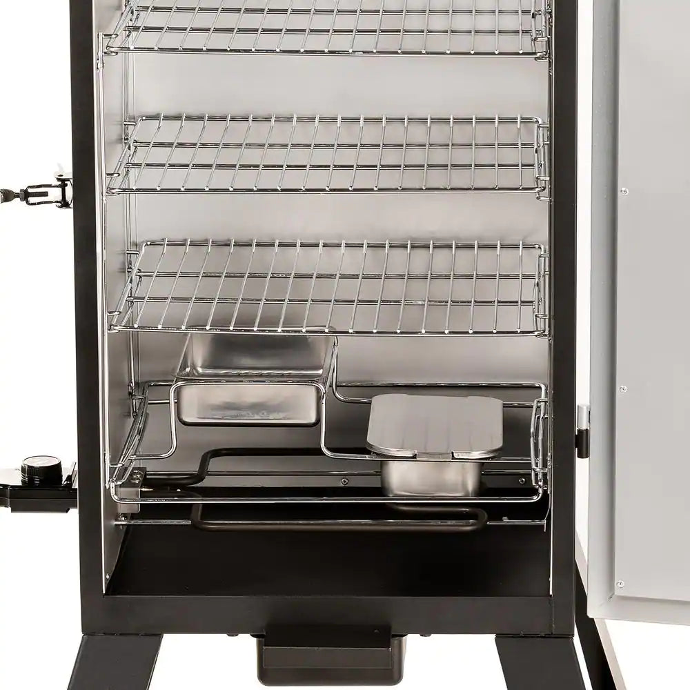 30 In. Analog Electric Smoker in Black with 3 Racks