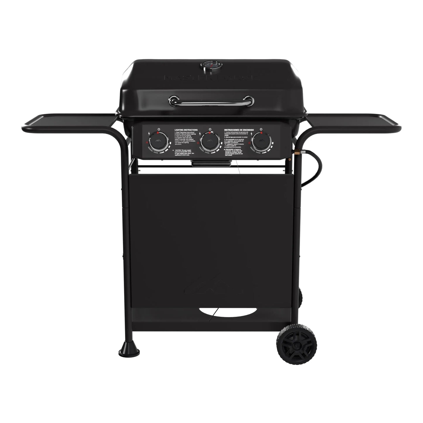 Large 550-Sq.In Black 3 -Burner Liquid Propane Gas Grill