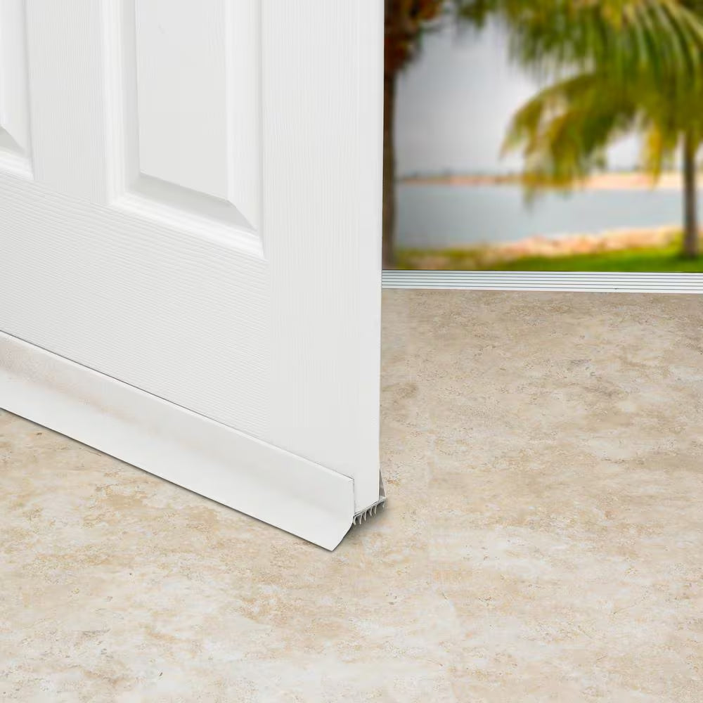 Slide-On Door Sweep/Stop White