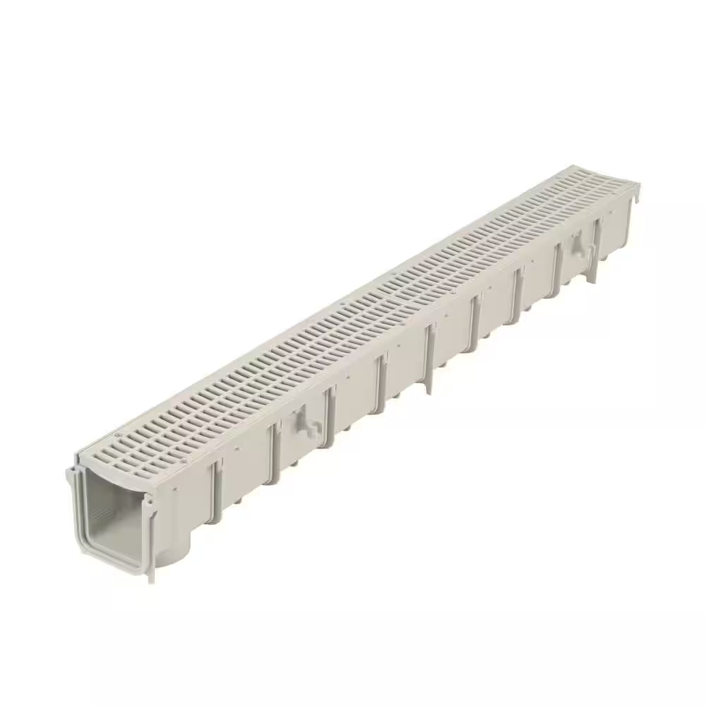 Pro Series 3 In. X 40 In. Plastic Channel Drain Kit with Grate