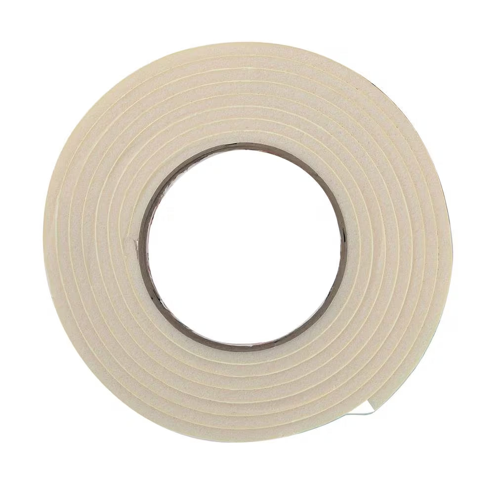 3/8 In. X 3/16 In. X 10 Ft. White High-Density Rubber Foam Weatherstrip Tape