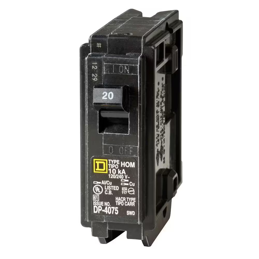 Homeline 20 Amp Single-Pole Circuit Breaker(Hom120Cp)