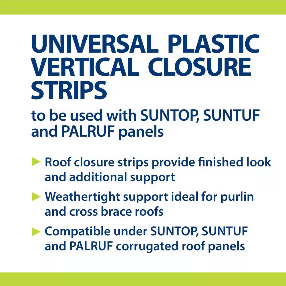24 In. Universal Vertical Plastic Roof Closure Strips (6-Pack)