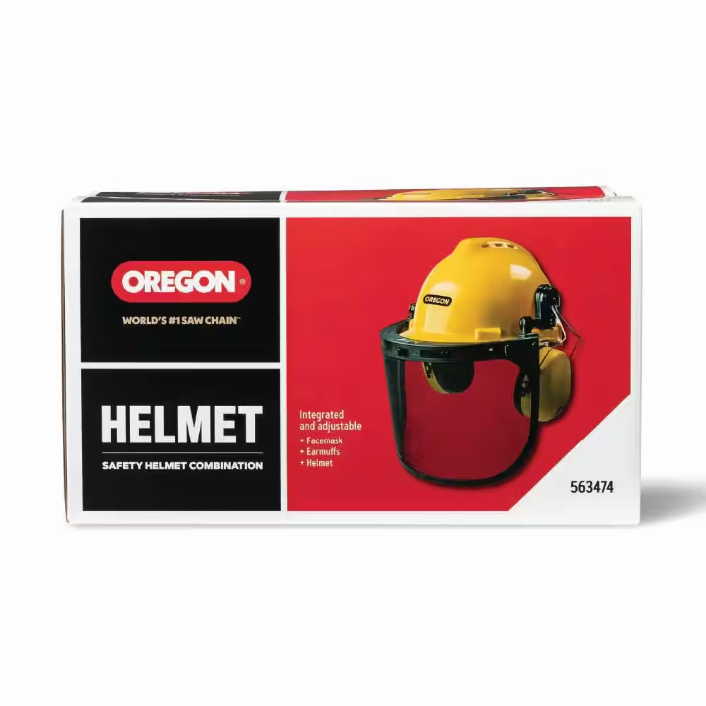 Chainsaw Safety Helmet Combination, Includes Helmet, Visor and Ear Protection