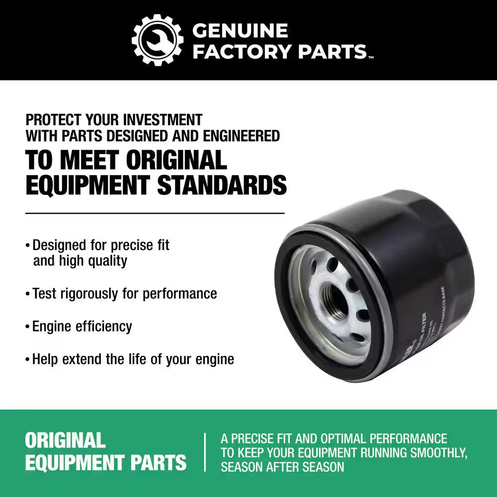 Original Equipment Replacement Oil Filter for Kawasaki, Kohler and Briggs and Stratton Riding Mower Engines