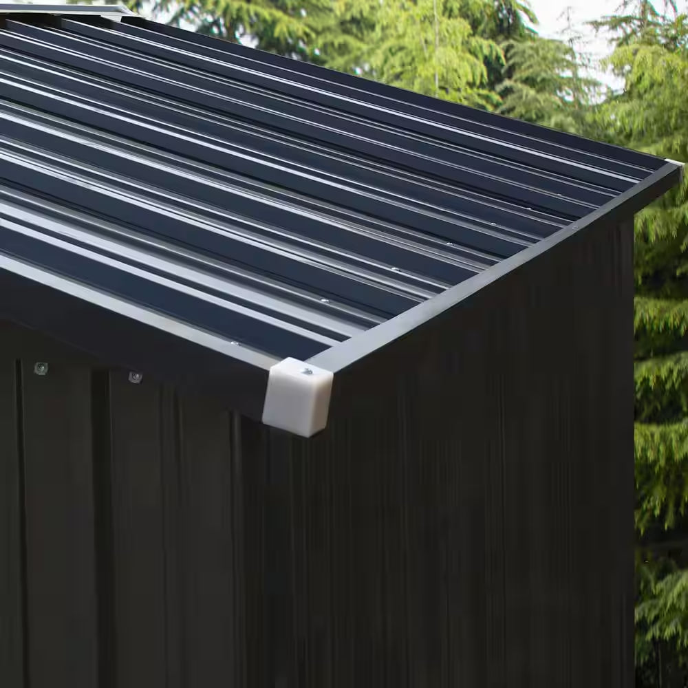 4 Ft. W X 6 Ft. D Outdoor Metal Storage Shed in Gray (24 Sq. Ft.)
