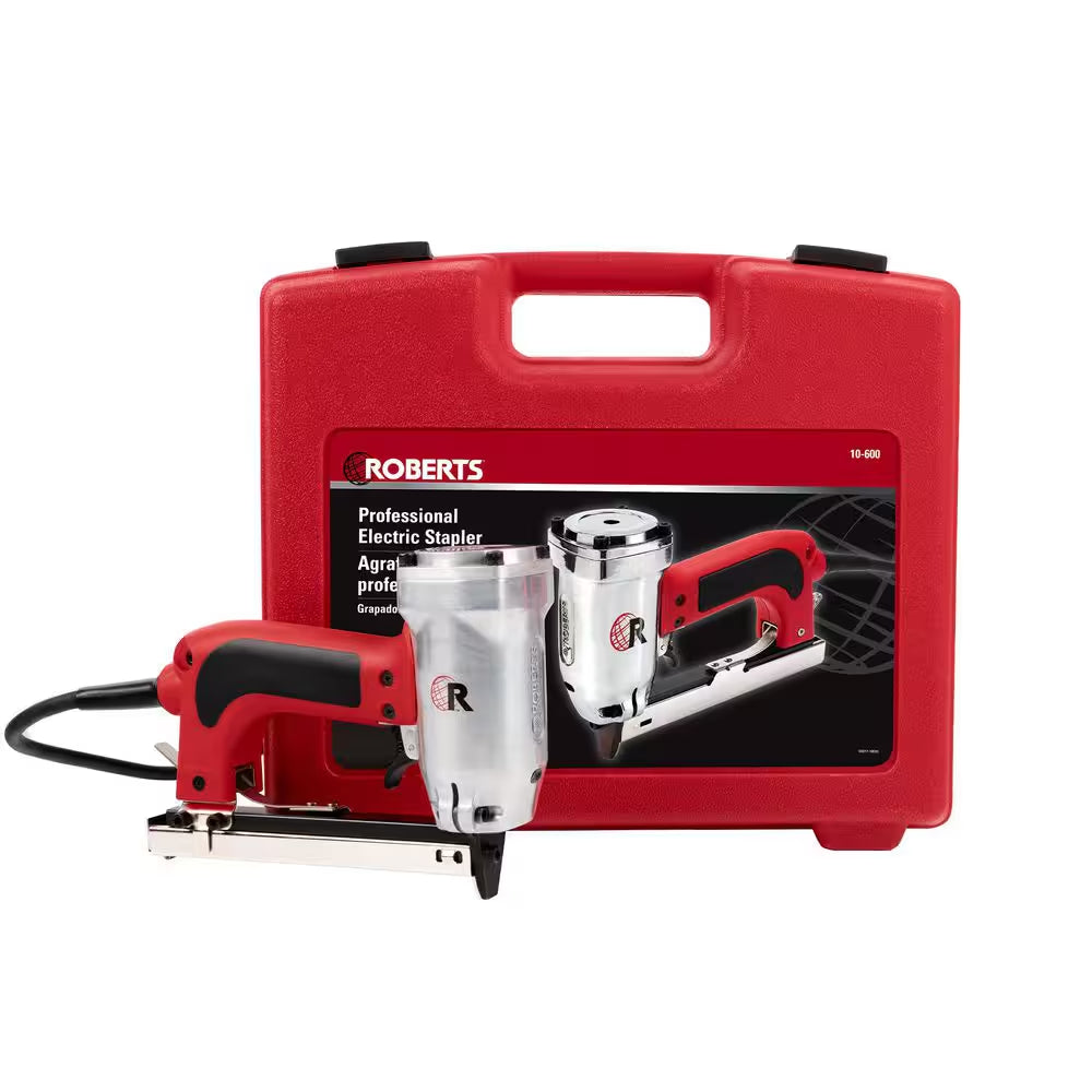 3/16 In. Crown, 20-Gauge Electric Stapler with Carrying Case