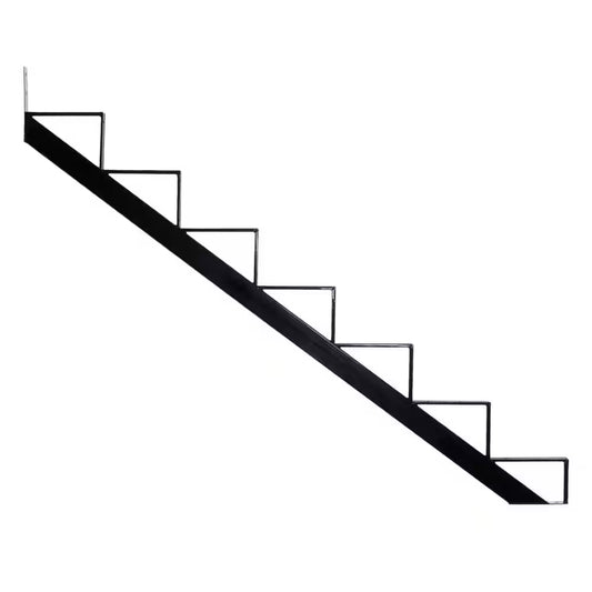 7-Steps Steel Stair Stringer Black 7-1/2 In. X 10-1/4 In. (Includes 1 Stair Stringer)
