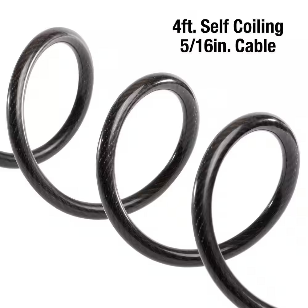 Bike Lock Cable with Combination, 4 Ft. Long