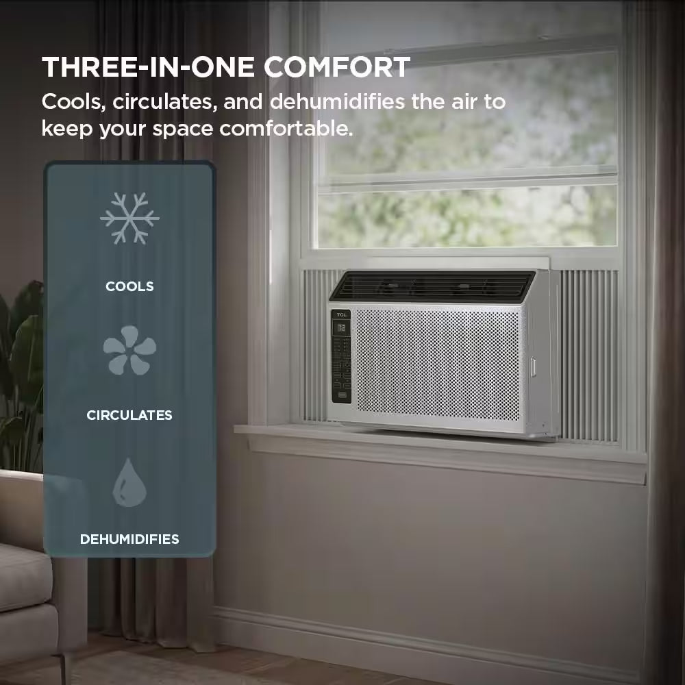 6,000 BTU 115 Volts Window AC Cools 250 Sq. Ft. with Remote in White