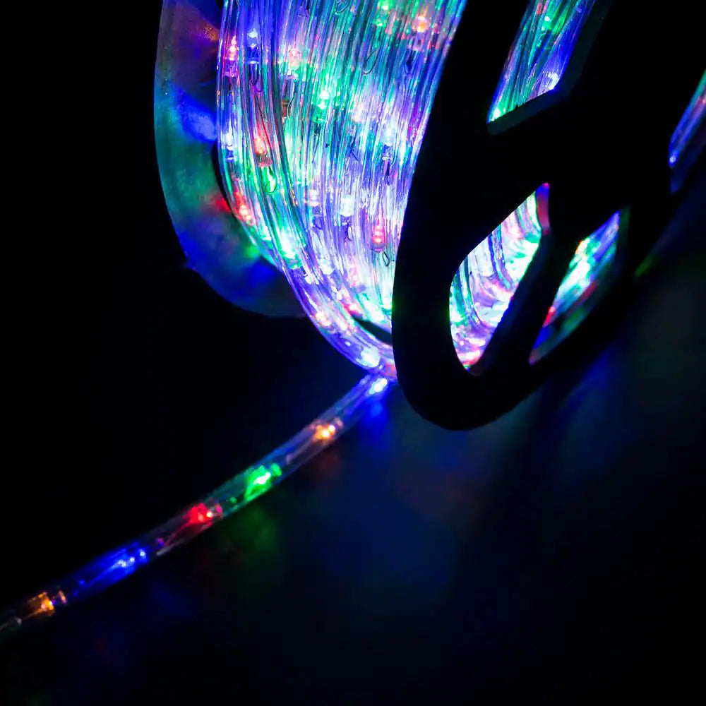 Outdoor 100 Ft. 110-Volt Plug-In Multi-Color Color Changing Light LED Color Changing Lights Rope Light