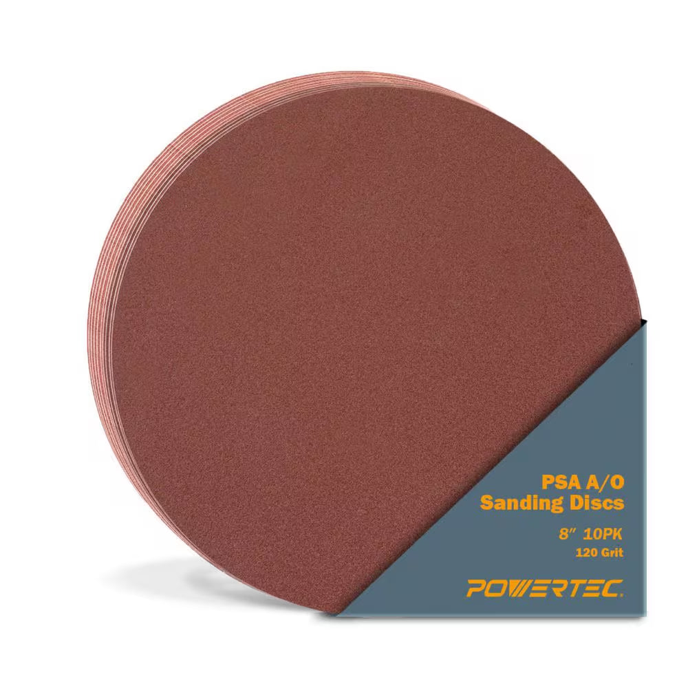 8 In. 120 Grit PSA Aluminum Oxide Sanding Disc/Self Stick (10-Pack)