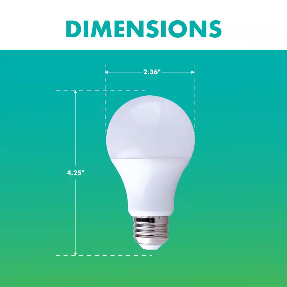 60-Watt Equivalent A19 Dimmable LED Light Bulb, 2700K Soft White, 8-Pack
