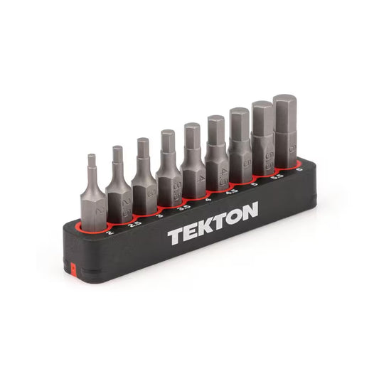 1/4 In. Metric Hex Bit Set with Rail (2 Mm to 6 Mm)