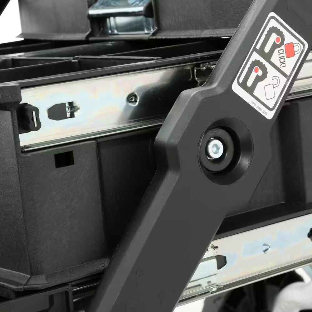 16 In. 4-In-1 Cantilever Tool Box Mobile Work Center with Removable Tray