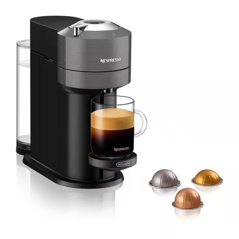 Vertuo Next Dark Gray Single Serve Cup Espresso and Coffee Maker with Complimentary Starter Set Included
