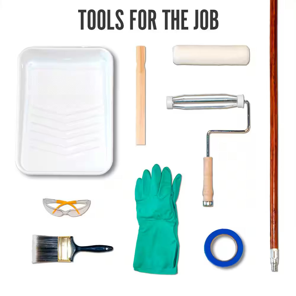 1 Gal. Gray Granite Grip Decorative Flat Interior/Exterior Concrete Floor Coating