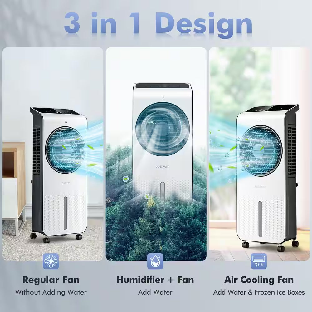 423.5 CFM Evaporative Air Cooler 3-In-1 Portable Swamp Cooling Fan W/12H Timer Remote for 200 Sq.Tf.