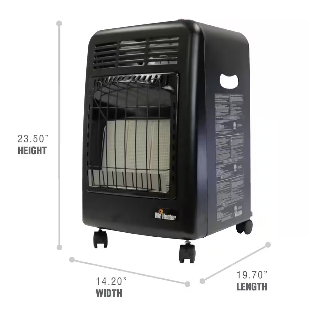 18,000 BTU Cabinet Propane Outdoor Space Heater with Hose and Regulator