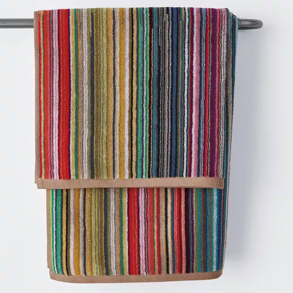 Rhythm Multicolored Striped Cotton Single Hand Towel
