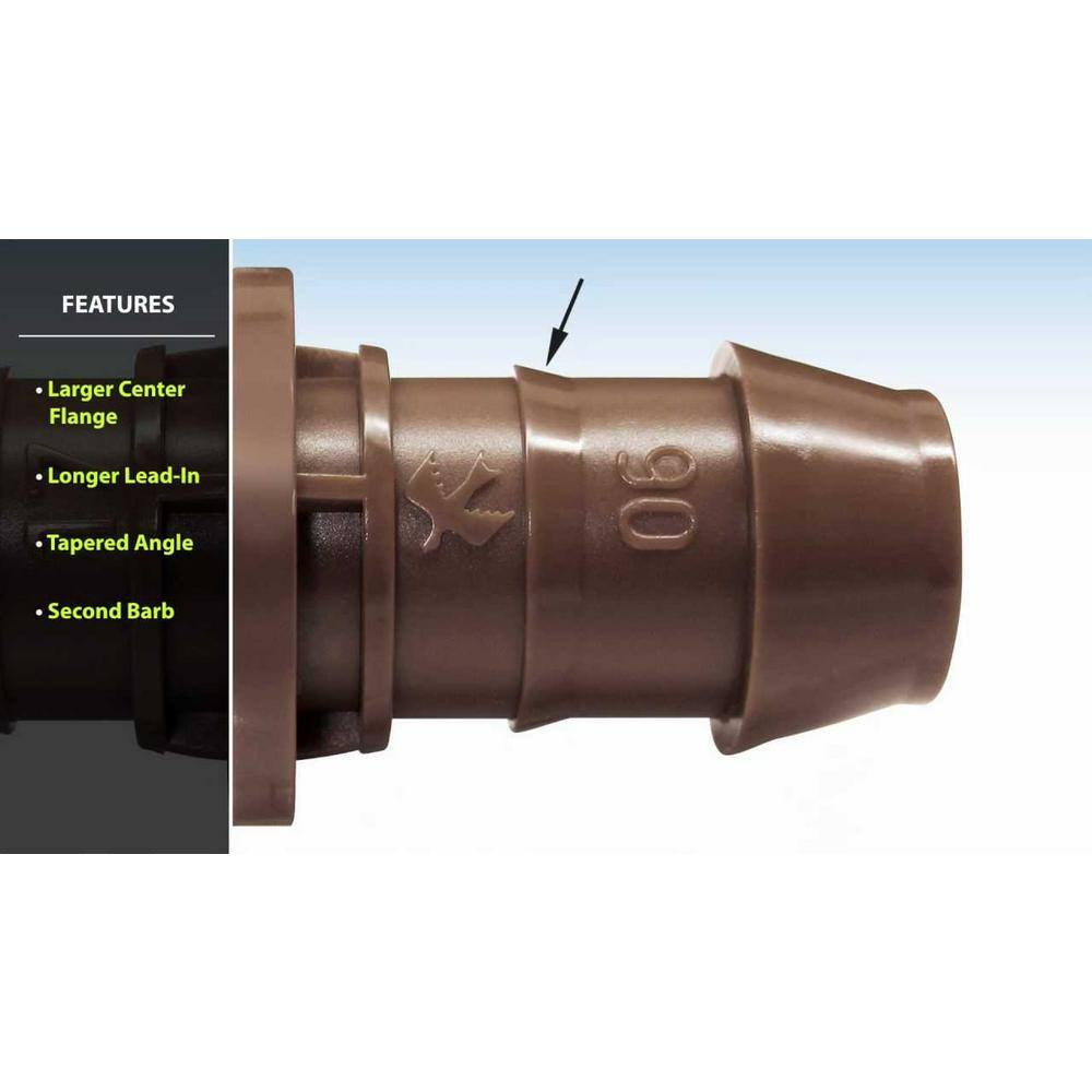 1/2 In. Barbed Couplings for Drip Tubing, Brown (20-Pack)