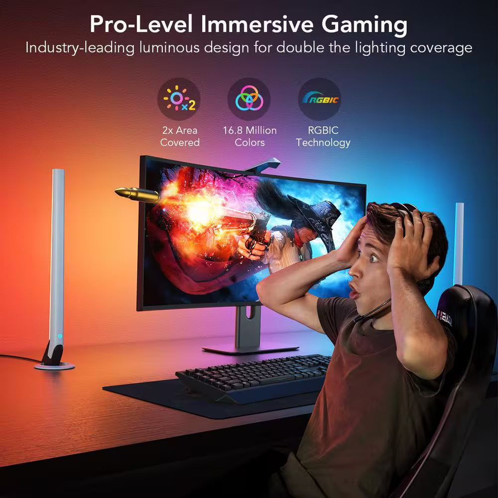 Dreamview G1 Pro RGBIC Smart Gaming Kit Integrated LED Strip Light with Two Light Bars