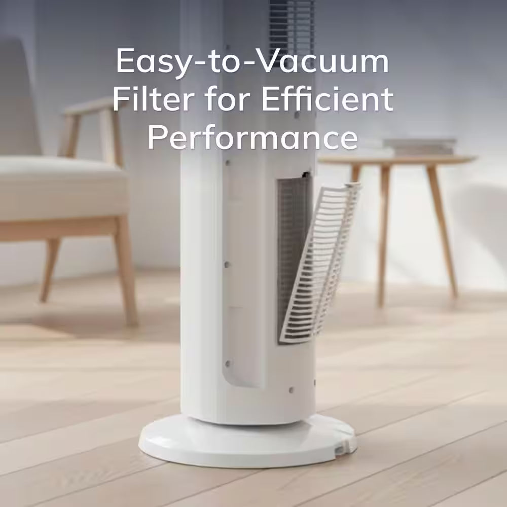 All Season 1500-Watt Electric Oscillating Space Heater and Fan Combo Tower with Remote Control
