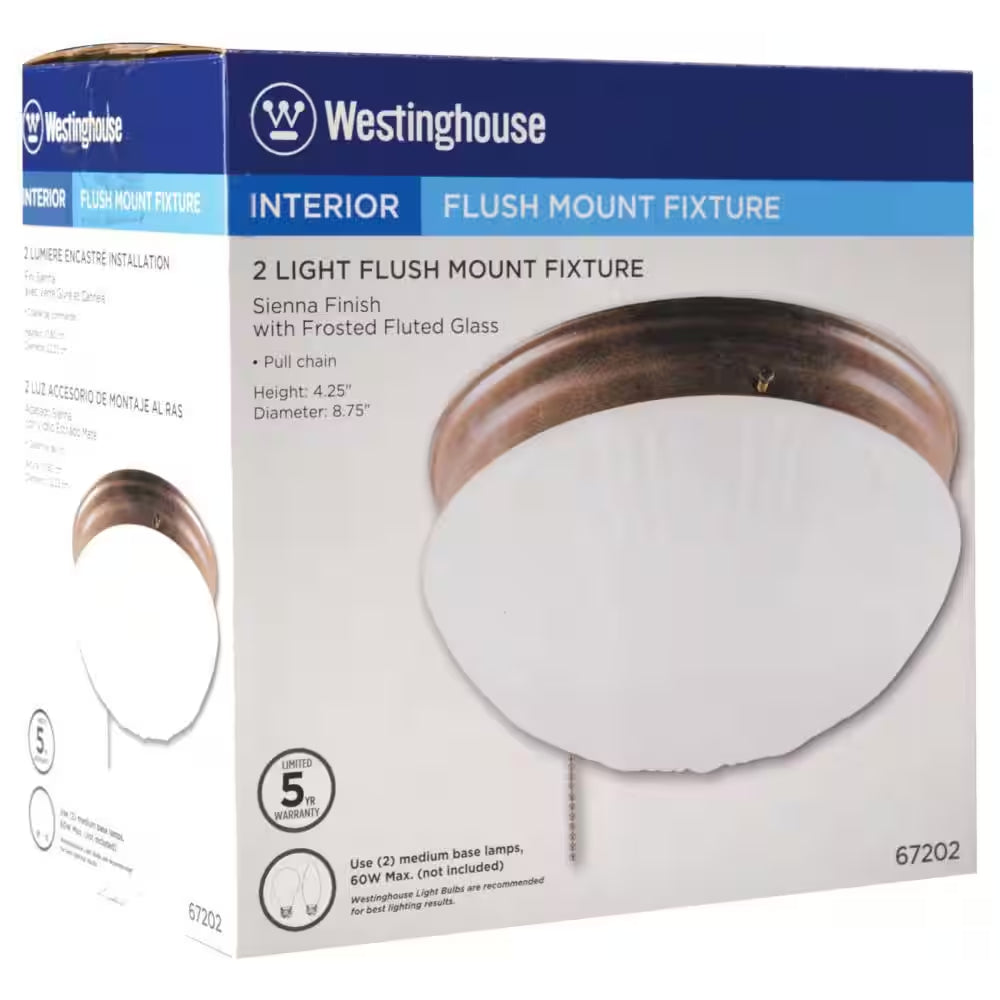 2-Light Sienna Flush Mount