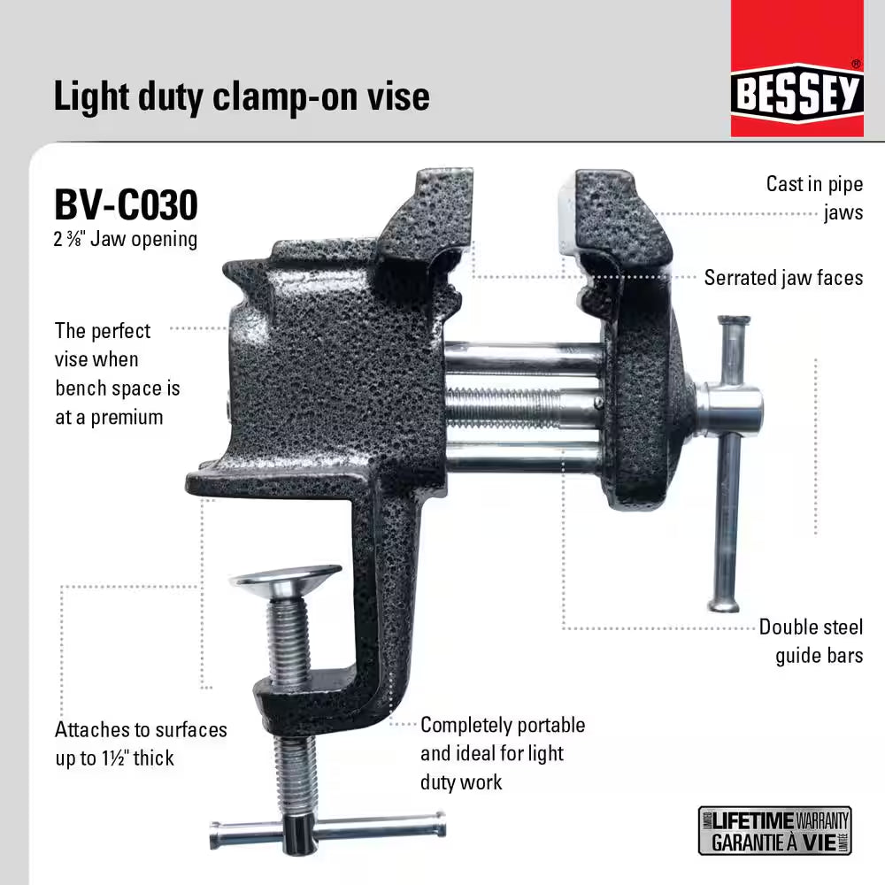 3 In. Clamp-On Vise